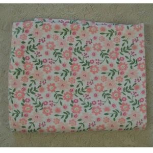 Cutie Pie Floral Baby Swaddle Blanket Pink White Green Flower Stretch Jersey